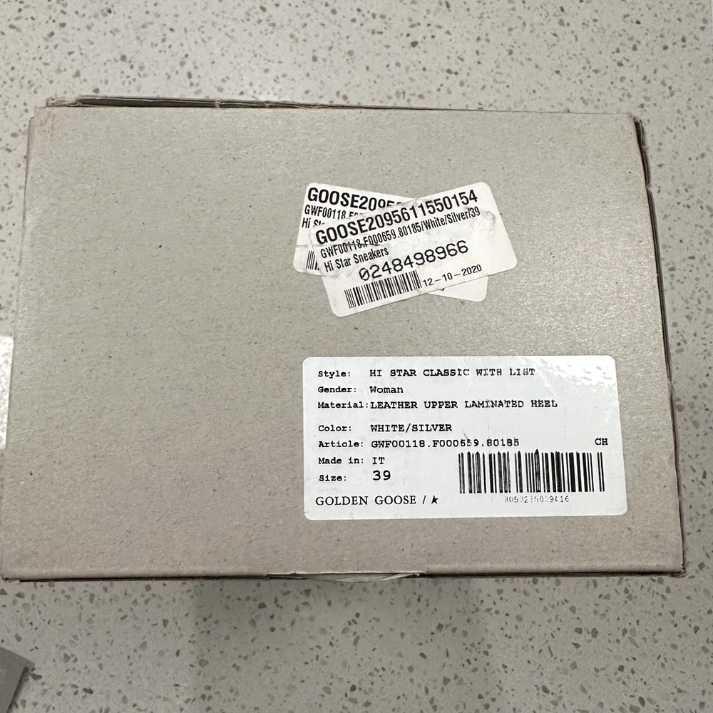 Golden Goose Hi Star 39 white and silver with box - Picture 13 of 13